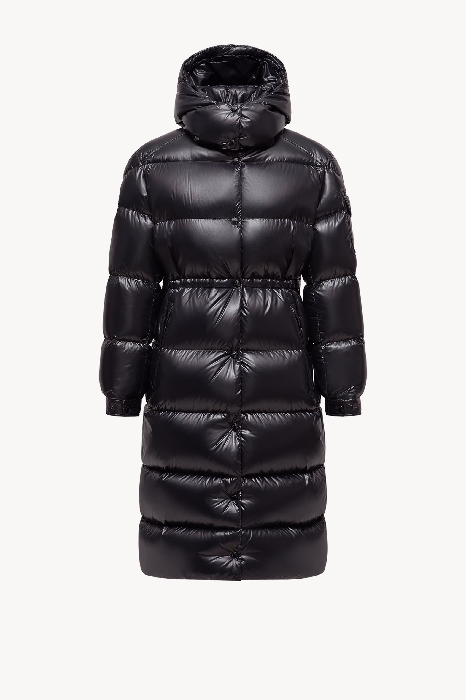 Cavettaz Hooded Long Down Jacket Women Black Moncler 2